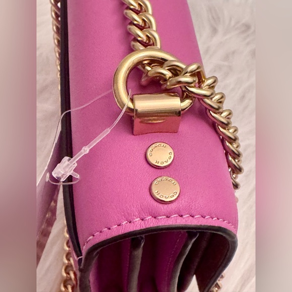 Coach Klare Crossbody Bag In Signature Canvas Color: Im/Tan/Fuschia - Picture 8 of 13